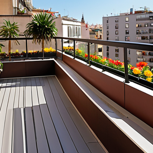 Balcony Solar Revolution**

`A vibrant, sun-drenched balcony in Barcelona, Spain. Several sleek solar panels are mounted on the railing, reflecting the bright sunlight. Potted plants and colorful flowers add a touch of domesticity. In the background, the iconic architecture of Barcelona fades slightly, emphasizing the modern innovation on the balcony. Capture the feeling of urban sustainability and independent energy generation. Warm color palette, high resolution.`

**